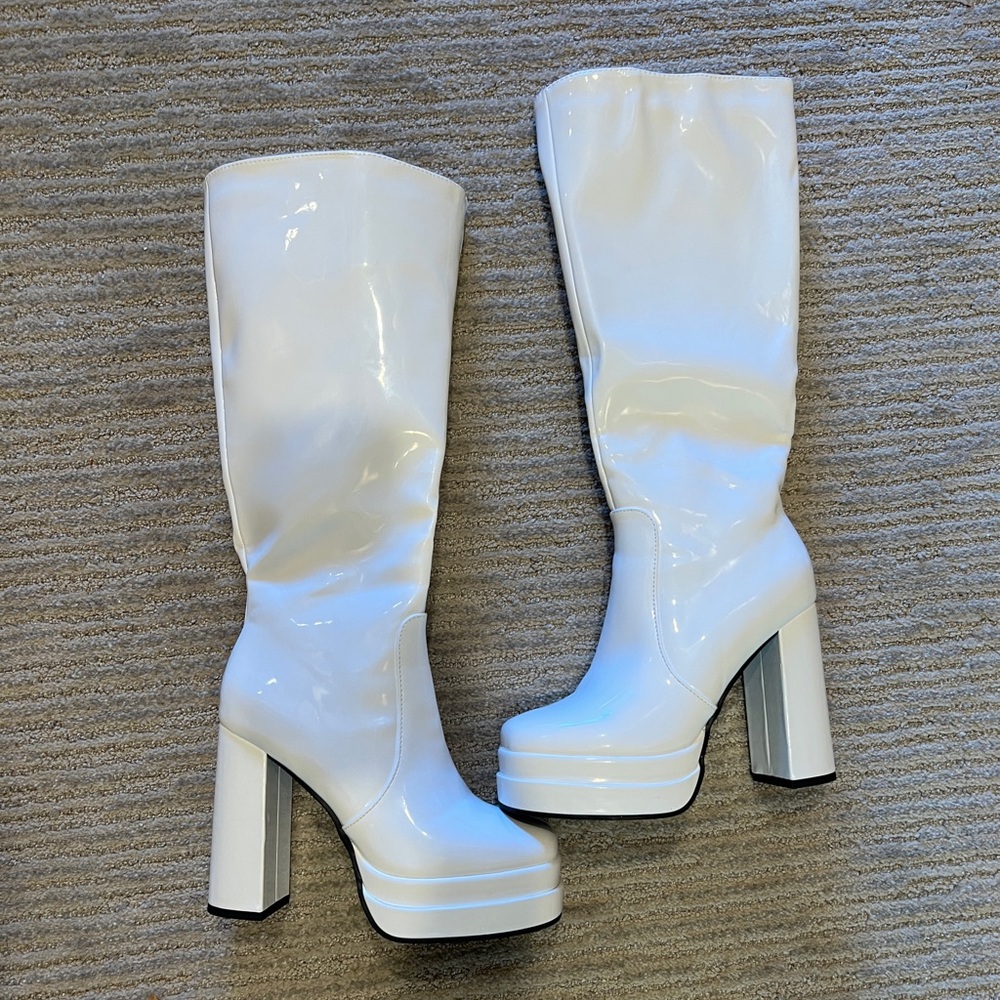 Platform Knee-high Chunky Heel Go-go Boots
